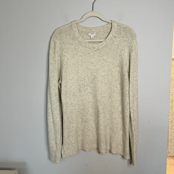 J. Crew Crew Neck Sweater Womens Size Large Gray Knit Pullover Soft Casual Cozy - Picture 1 of 8